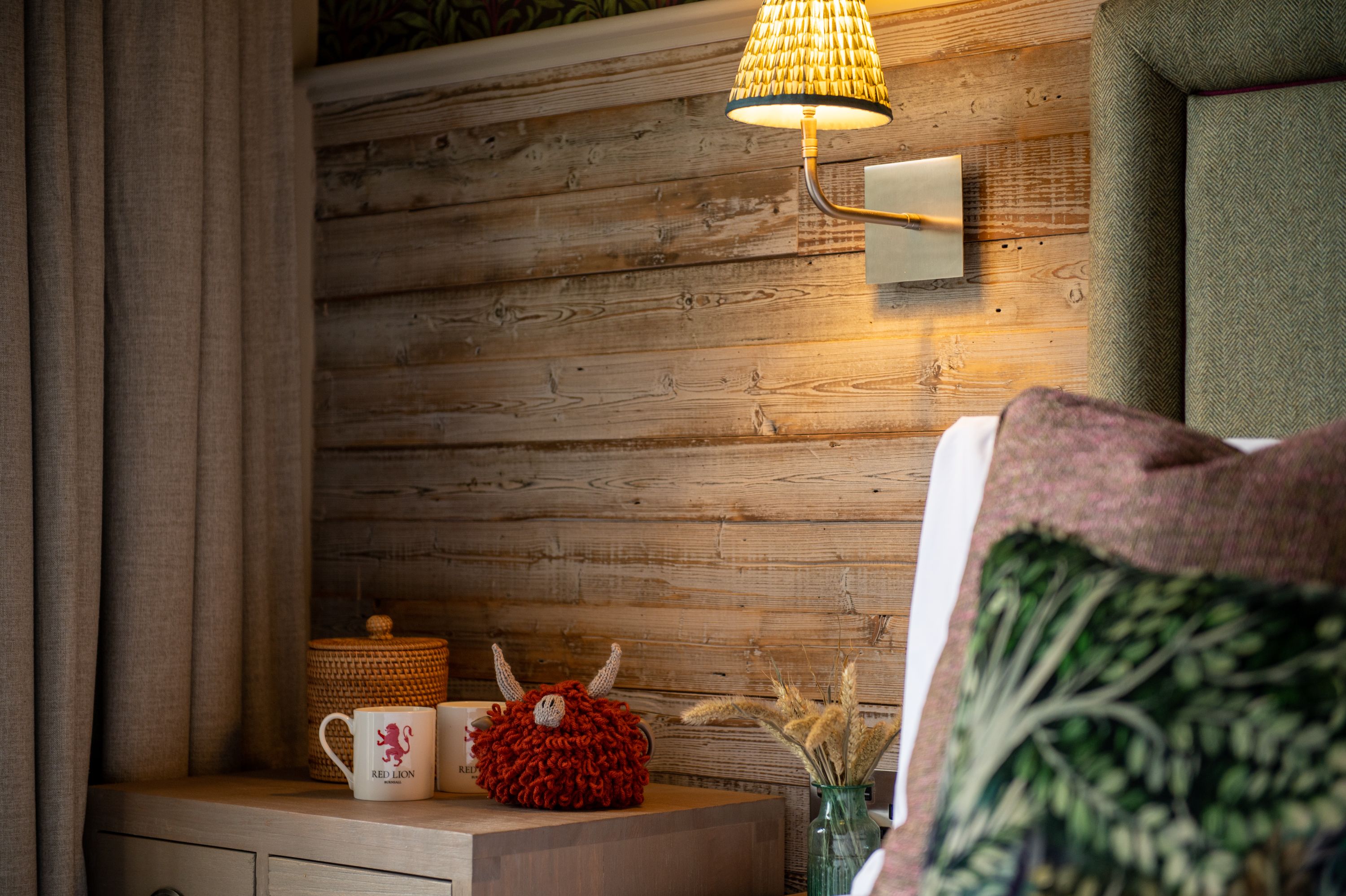 pot of tea on bedside